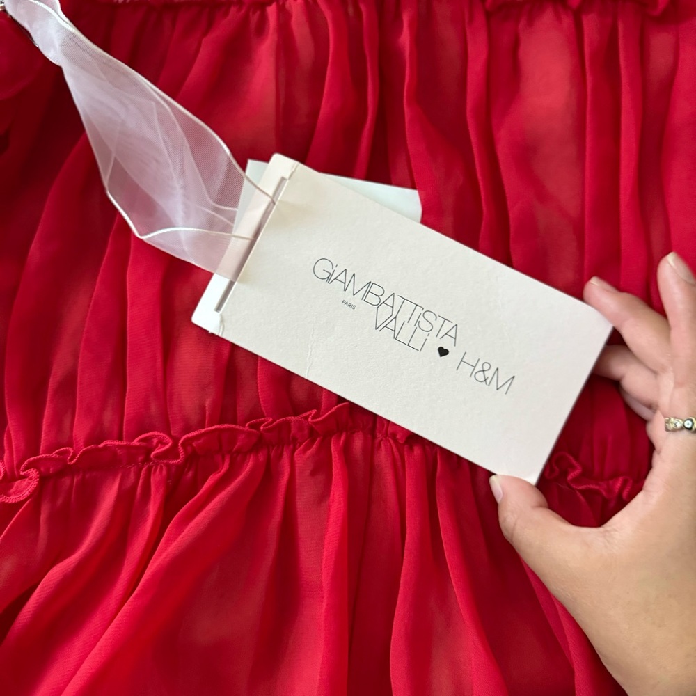 H&M x Giambattista vali cold shoulder rhinestone dress. - Picture 10 of 10